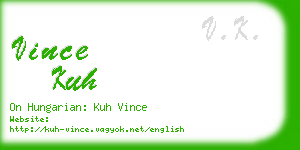 vince kuh business card